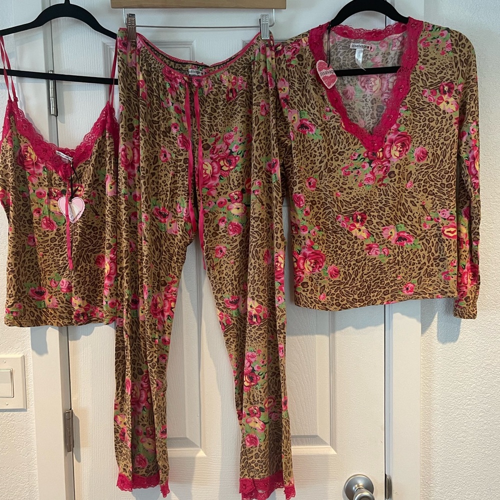 PJSalvage, pajamas, animal print, NWT, L